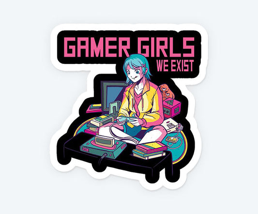 Gamer Women Magnetic Sticker