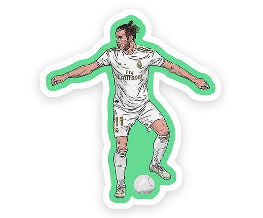 Gareth Bale Football Passing Magnetic Sticker
