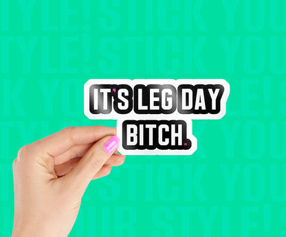 Gym Leg Day Magnetic Sticker