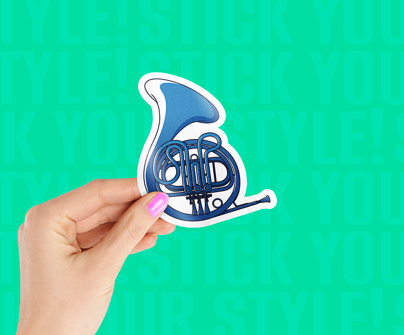 HIMYM Blue French Horn Magnetic Sticker