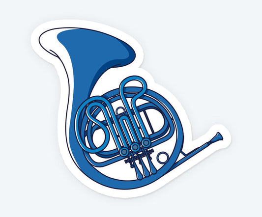 HIMYM Blue French Horn Magnetic Sticker
