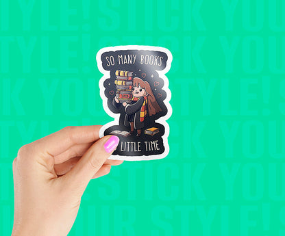 Hermione Loves Books Magnetic Sticker