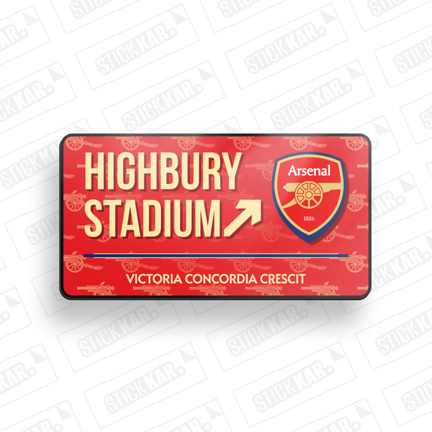 Highbury Stadium -  Arsenal F.C Retro Door Sign