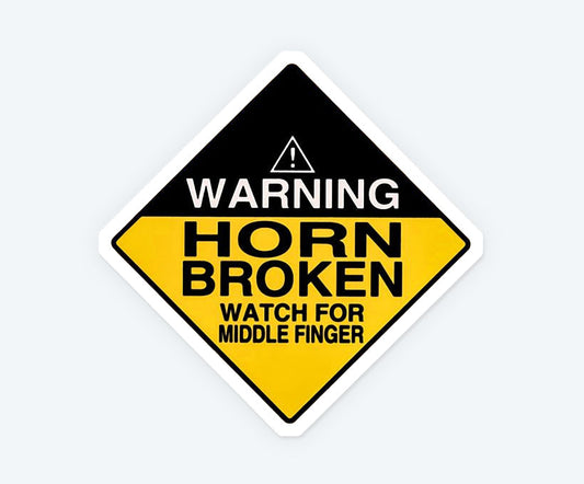 Horn Broken Warning Magnetic Sticker