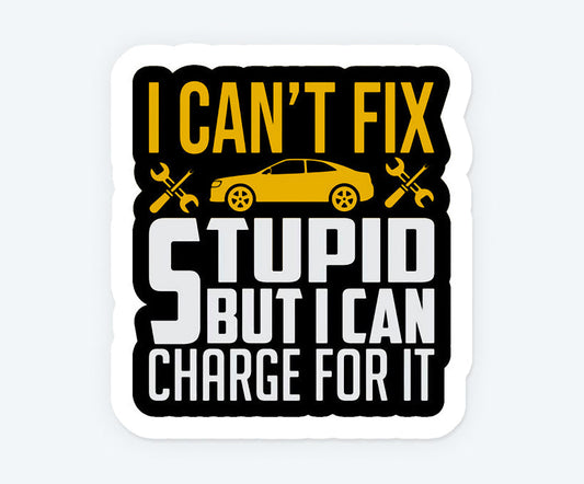 I Can't Fix But Can Charge Magnetic Sticker