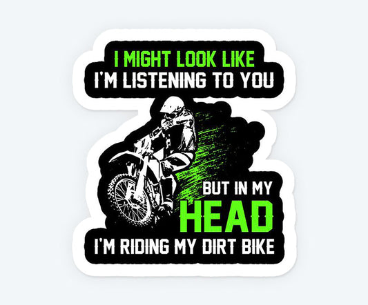 I'am Riding In My Head Magnetic Sticker