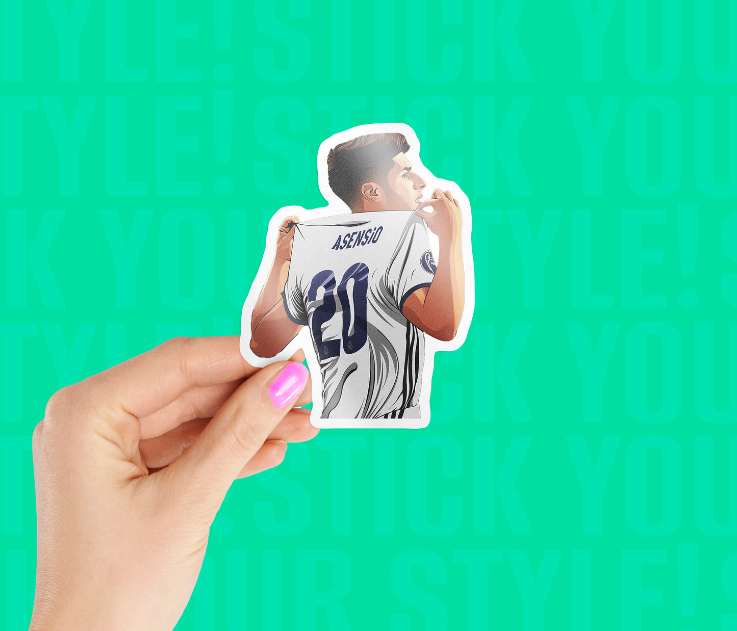 Jersey No.20 Asensio Magnetic Sticker