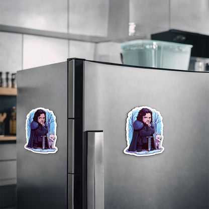Jon Snow Cartoon Magnetic Sticker