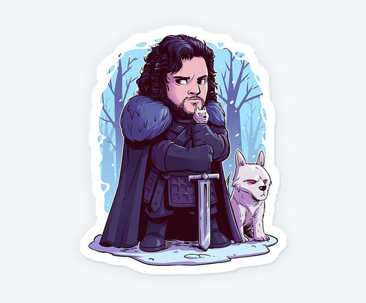 Jon Snow Cartoon Magnetic Sticker