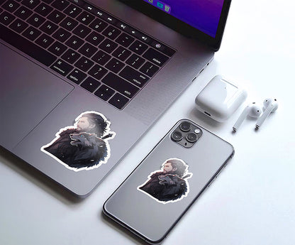 Jon Snow & Ghost Sticker
