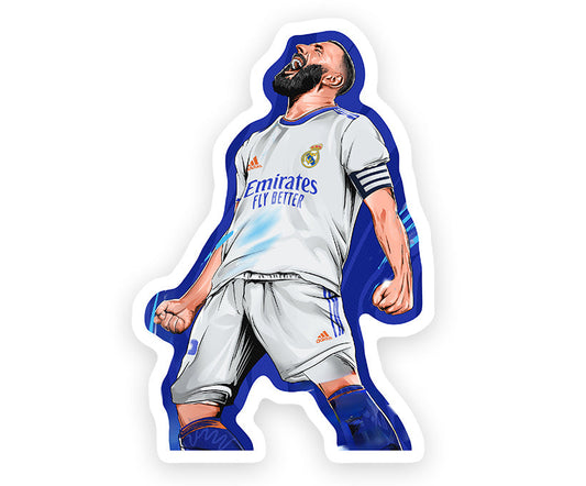 Karim Benzema Real Madrid Club Magnetic Sticker