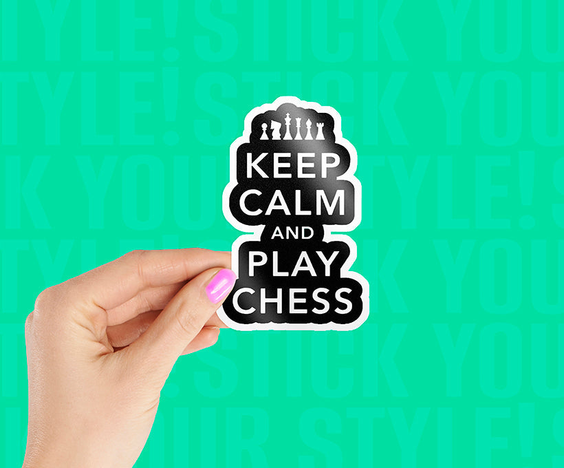 Keep And Calm Chess Magnetic Sticker