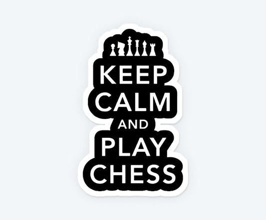 Keep And Calm Chess Magnetic Sticker