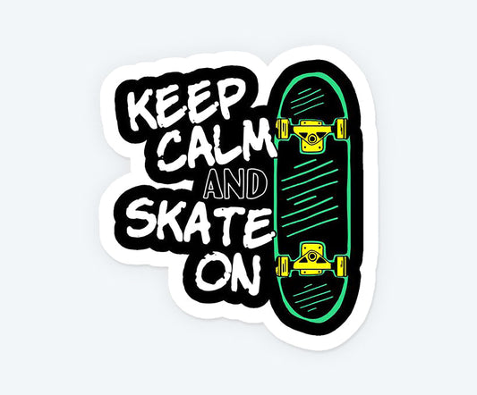 Keep Calm And Skate On Magnetic Sticker