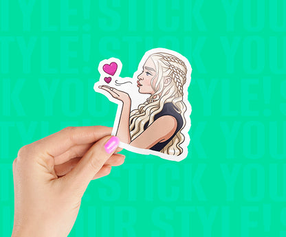 Khaleesi Flying Kiss Sticker