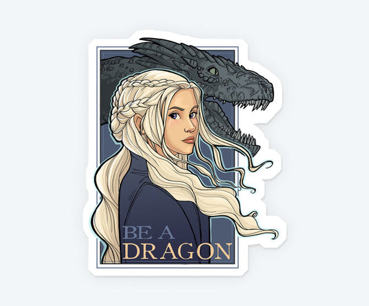 Khaleesi & Dracarys Magnetic Sticker