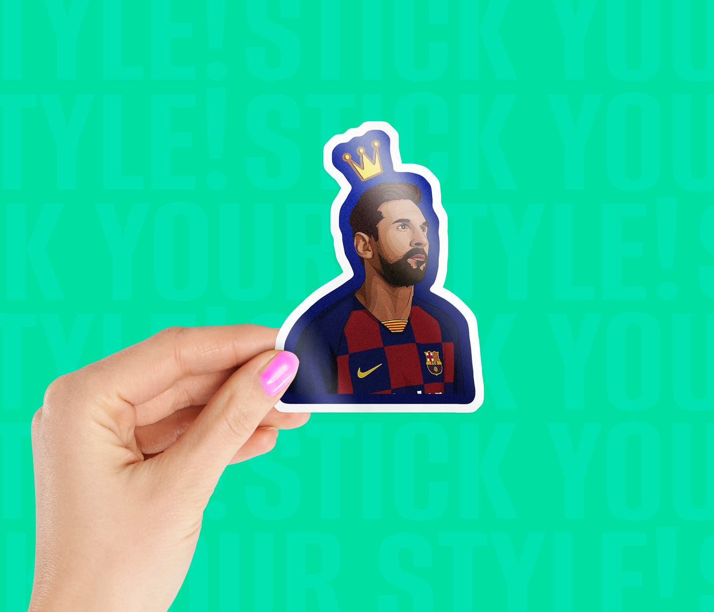 King Messi Magnetic Sticker