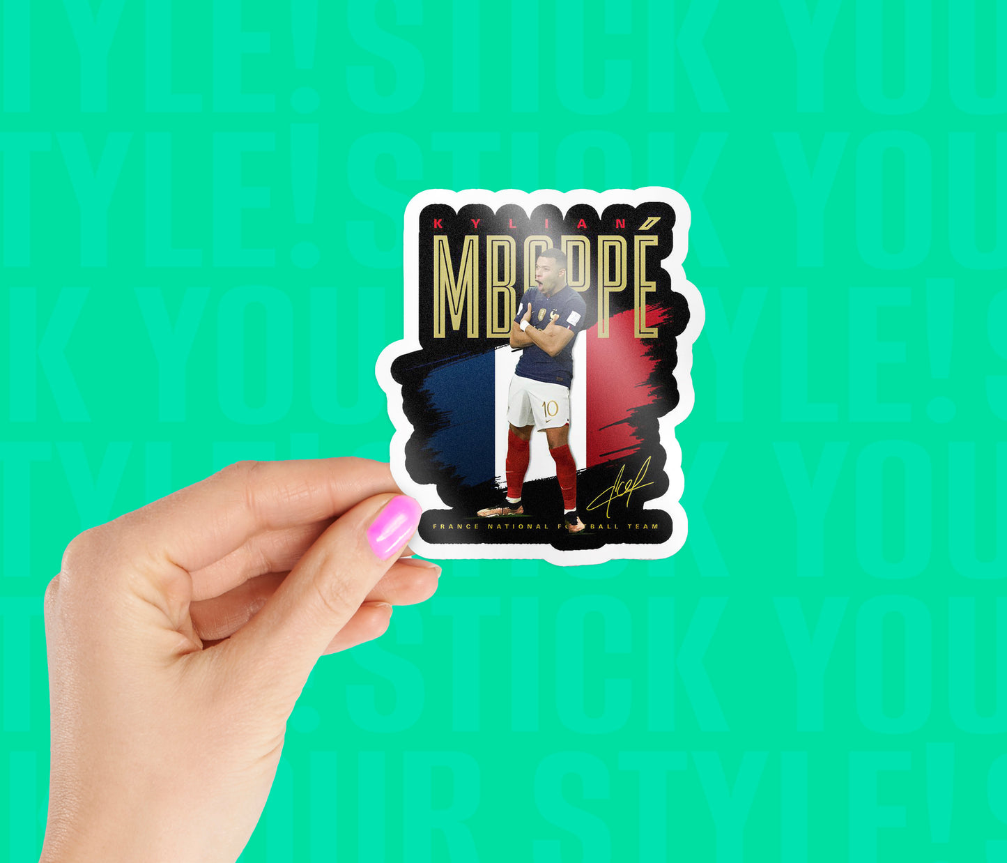 Kylian Mbappe Signature Sticker