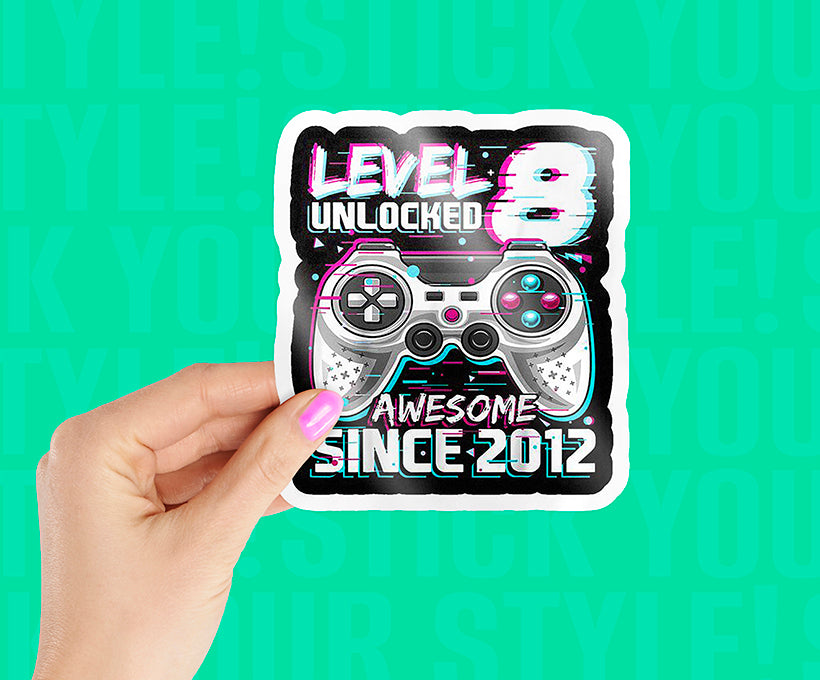 Level 8 Unlocked 2012 Magnetic Sticker