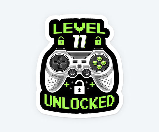Level 11 Unlocked Magnetic Sticker