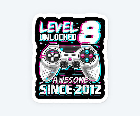 Level 8 Unlocked 2012 Magnetic Sticker