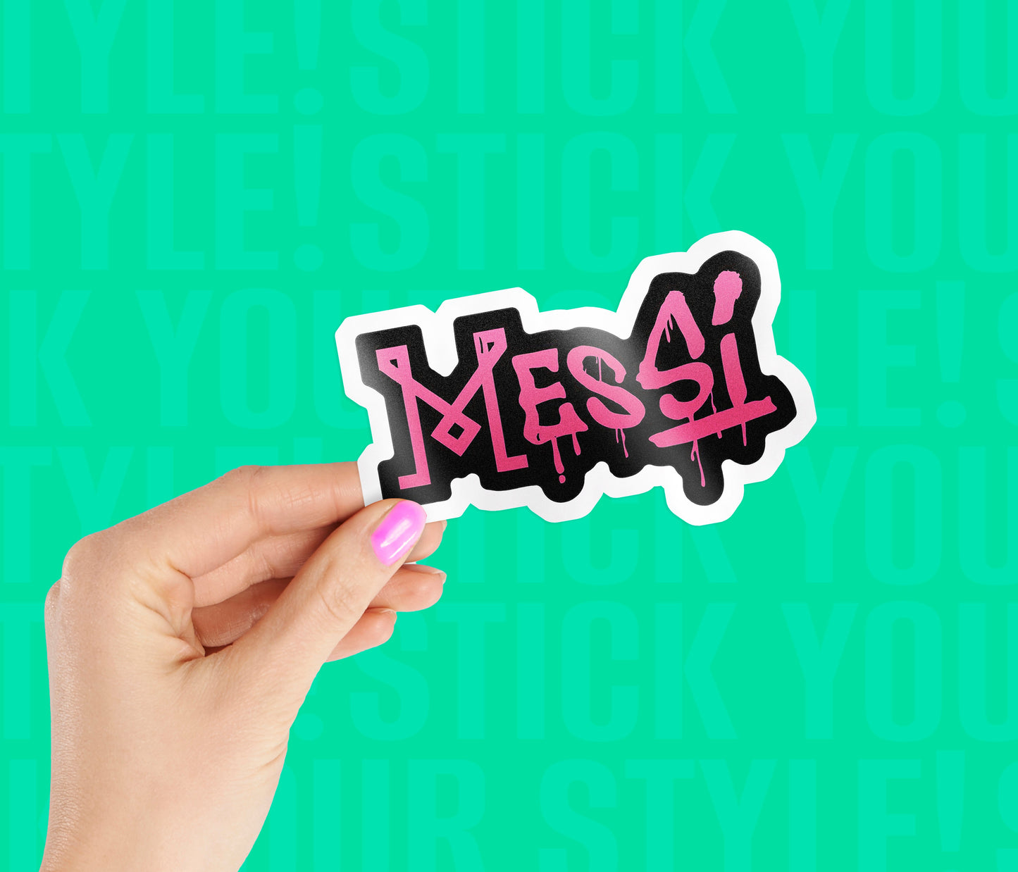 Lionel Messi Name Magnetic Sticker