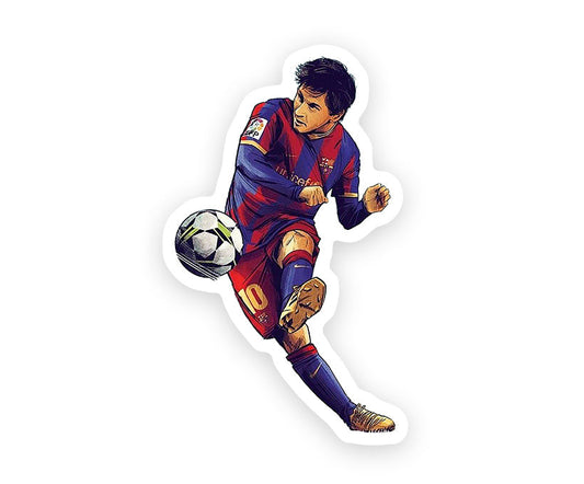 Lionel Messi Striking Magnetic Sticker