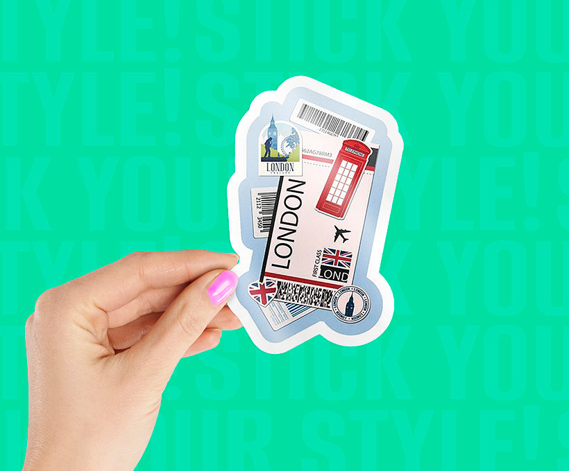 London Boarding Pass Sticker