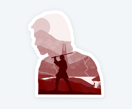 Luke Skywalker Silhouette Magnetic Sticker