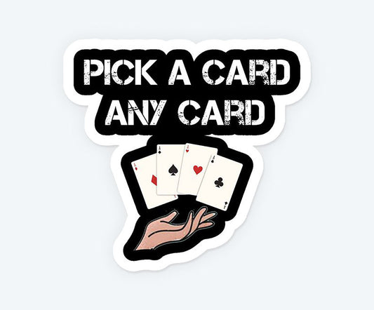 Magician Pick Card Magnetic Sticker