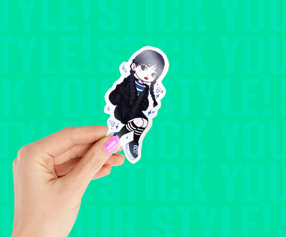 Mercredi Addams Cute Magnetic Sticker