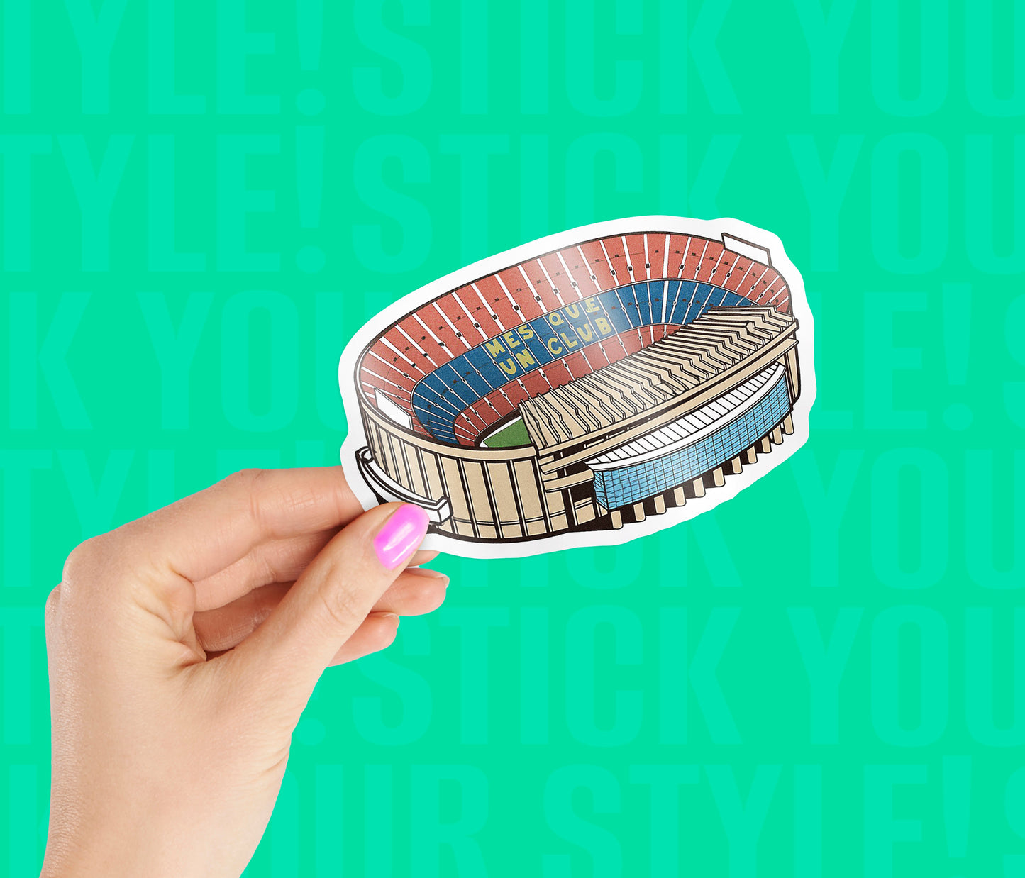 Mes Que Un Club Stadium Magnetic Sticker