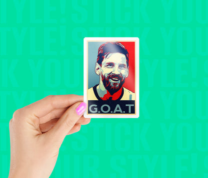 Messi - The Goat Poster Sticker