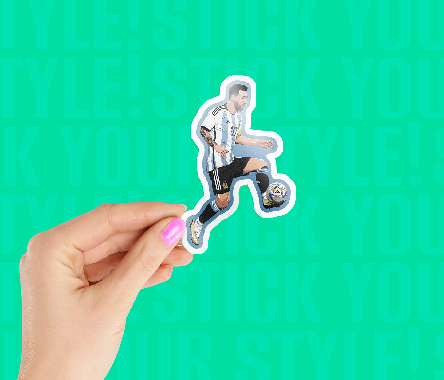 Messi Dribbling Magnetic Sticker