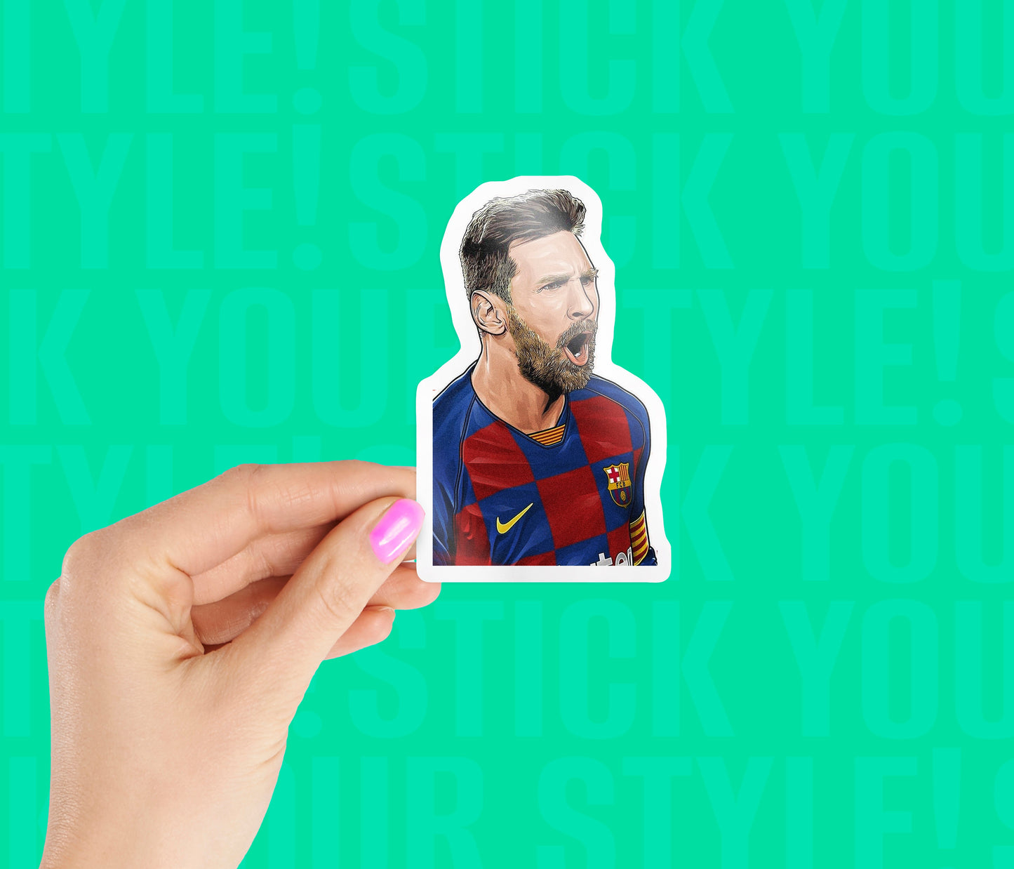 Messi FC Barcelona Magnetic Sticker