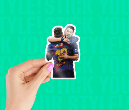 Messi Hugging Jordi Sticker