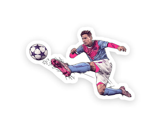 Messi Air Kick Magnetic Sticker