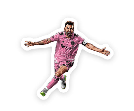 Messi Celebration Inter Miami Magnetic Sticker