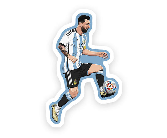 Messi Dribbling Magnetic Sticker