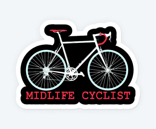Midlife Cyclist Magnetic Sticker