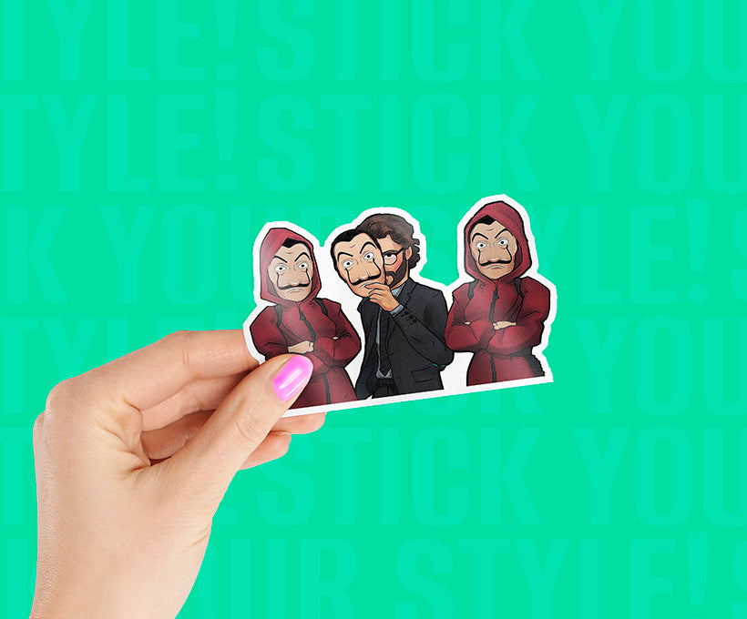 Money Heist Cartoon Sticker