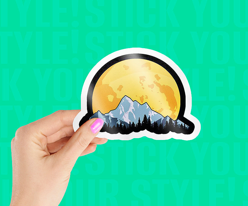 Moon & Mountain Sticker