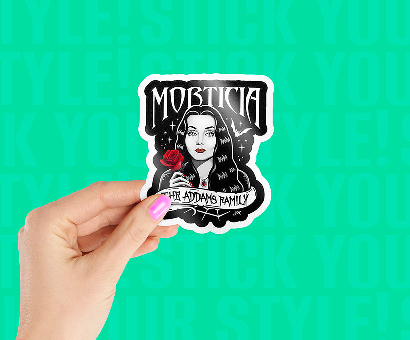 Morticia Addams Wednesday Magnetic Sticker