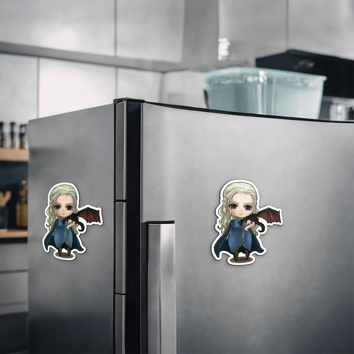 Mother Of Dragons Cartoon Magnetic Sticker