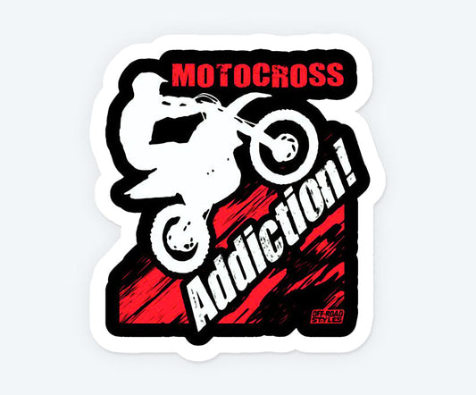 Motocross Dirt Bike Addiction Magnetic Sticker