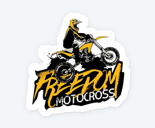 Motocross Freedom Splash Magnetic Sticker