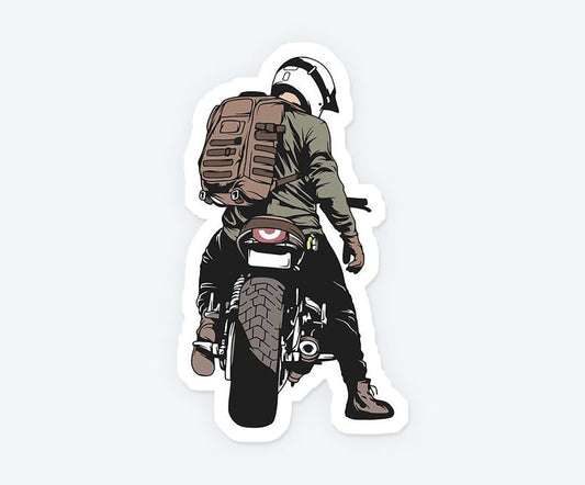 Motorized Rider Pose Magnetic Sticker