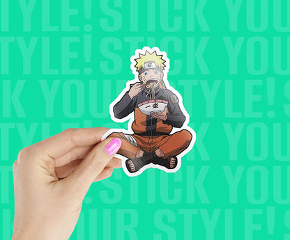 Naruto Eating Ramen Sticker