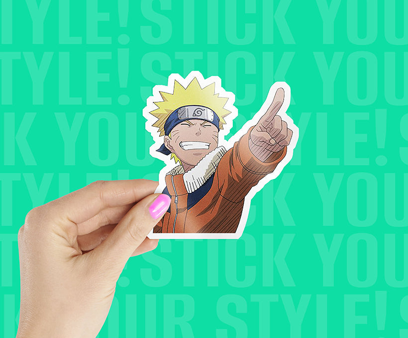Naruto Laughing Magnetic Sticker