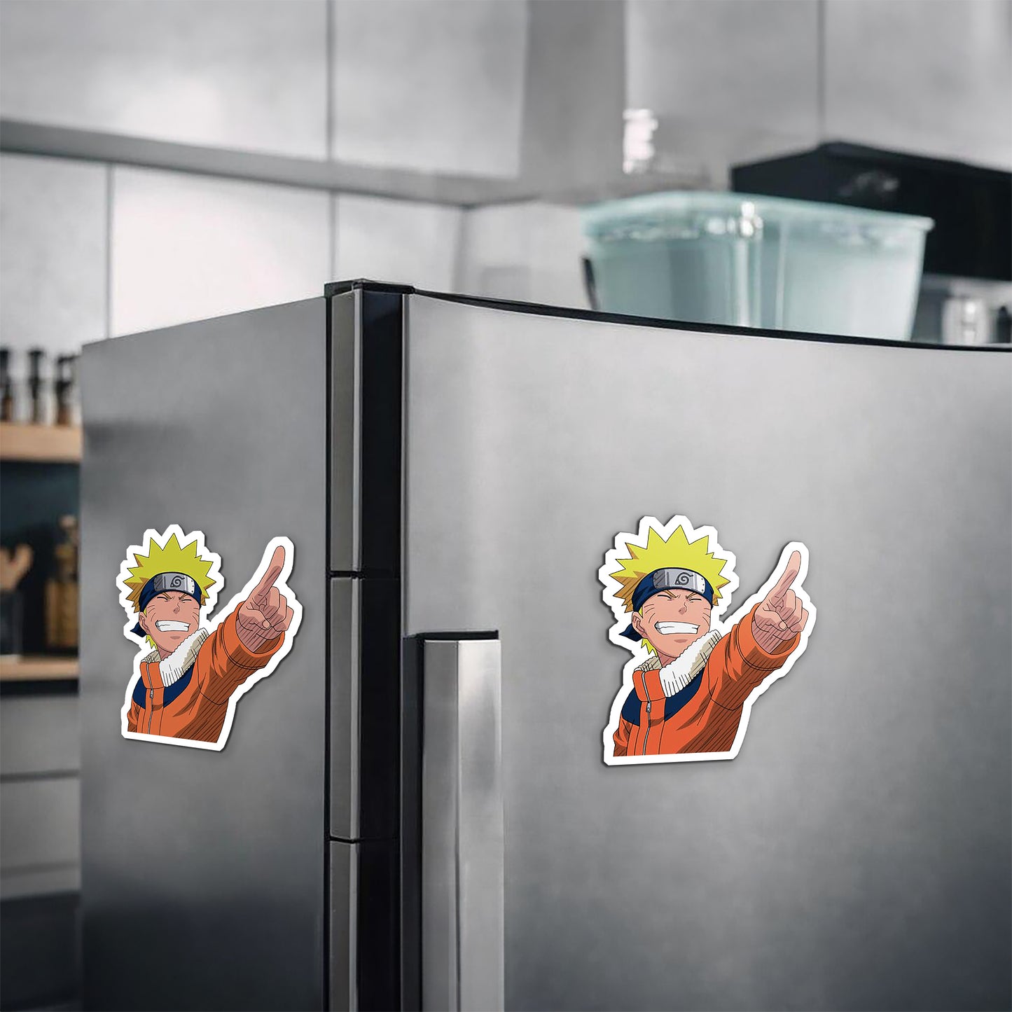 Naruto Laughing Magnetic Sticker